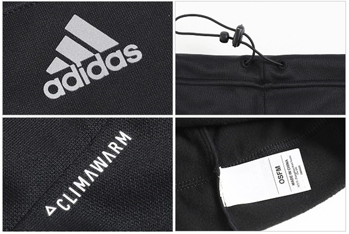 Adidas Climawarm Fleece Neck Warmer Running Black Face Mask OSFM