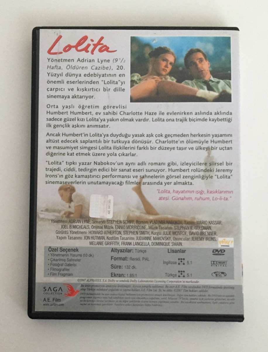 Lolita / Adrian Lyne, Jeremy Irons, Melanie Griffith - TURKISH DVD