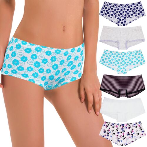 Curve Muse Women's Cotton Soft Bikini Briefs Panties Underwear - 6 Pack - Picture 1 of 7