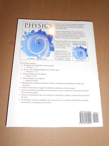 PHYSICS for IB Diploma Programme by Dickinson 2012 NEW - Picture 2 of 3