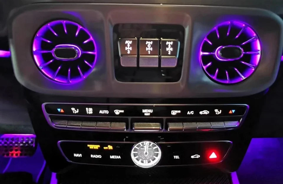 Actualización 64 colores LED luz de ventilación de aire para Mercedes Clase G W464 G500/G63/G550 6 piezas Foto 3 de 4