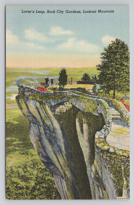 Lovers Leap Rock City Lookout Mountain Tennessee Postcard