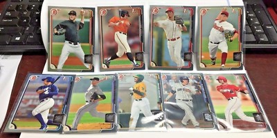 2015 Bowman Draft Picks Prospect Silber Parallel #' D/499 Menge 9 W / Garrett