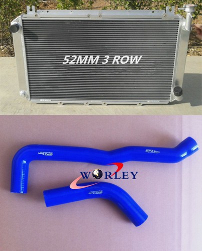 3 ROW Aluminum Radiator+ BLUE hose For NISSAN GQ PATROL Y60 4.2L Petrol ...