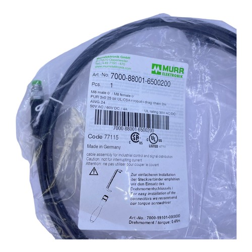 Murr Elektronik 7000-88001-6500200 Steckverbinder 50V AC 60V DC 4A 3-polig - Picture 12 of 12
