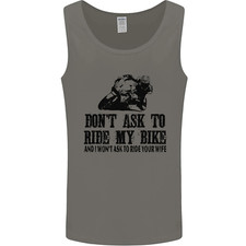 Ask to Ride My Biker Motorbike Motorcycle Mens Vest Tank Top
