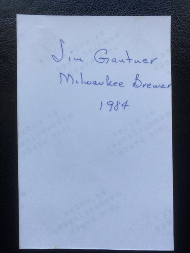 Jim Gantner-2B Signed Photo 1984 Milwaukee Brewers Keystone 18 Year Brewer MLB - Picture 8 of 11