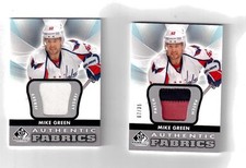 MIKE GREEN 12-13 SP GAME USED 2 COLOR JERSEY PATCH SP #D /35 2 X LOT CAPITALS 