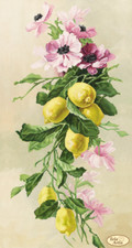 Bead Embroidery Kit Bouquet with lemons Flowers DIY Beading Tela Artis