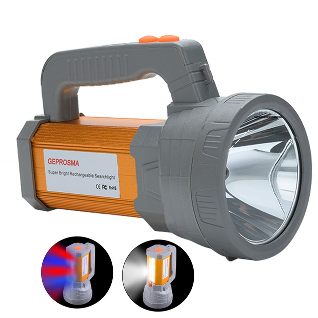 Super Bright Rechargeable LED Handheld Spotlight Flashlight High Lumens Powered eBay