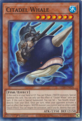 Yugioh! Citadel Whale - LED9-EN026 - Common - 1st Edition Near Mint, English