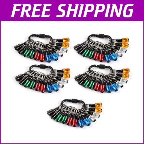 Versatile 60pc Hex Shank Bit Holder with Quick Release and Carabiner Clip - 第 1/9 張圖片