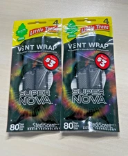 Little Trees Vent Wrap Car Air Freshener Scents Supernova 2 Packs of 4 Total 8