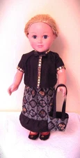 18 inch doll clothes that will fit most 18" dolls, homemade, long skirt/blouse..