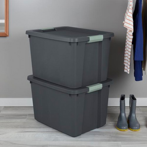 Sterilite 6 Pack 20 Gallon Latch Tote, Stackable Plastic Storage Bin Container - Picture 5 of 7
