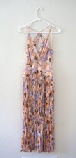 Reiss Pastel Purple and Orange Pleated Floral...