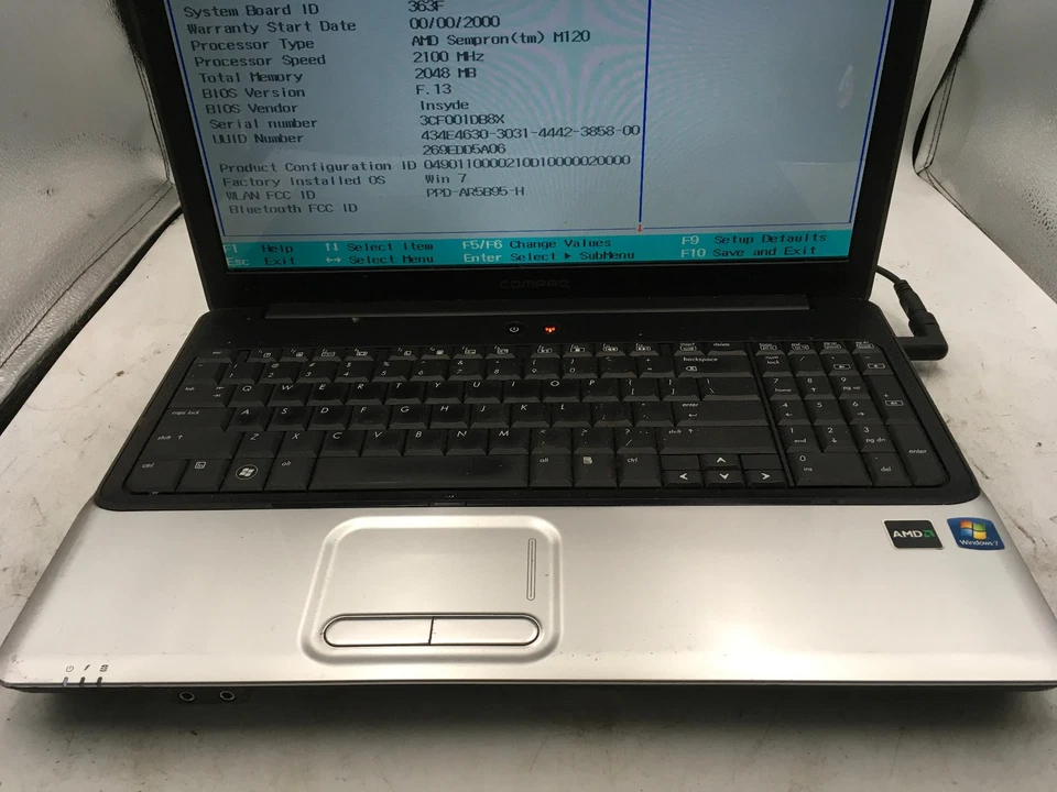 HP PAVILION DV2000 - BOOTS TO BIOS - INTEL CORE 2 DUO - 1GB RAM - 16" -READ- BB - Image 3 of 4