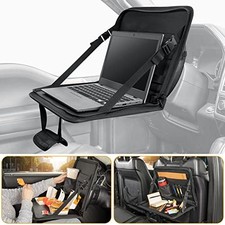 3 in 1 Steering Wheel Eating Tray, Car Back Seat Laptop Desk, Large Black