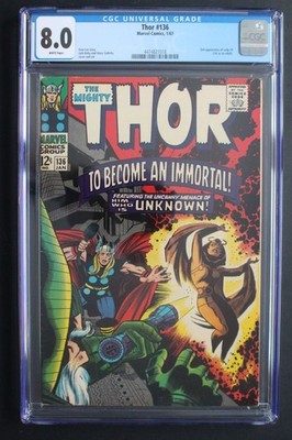 Thor #136 1st Adult LADY SIF Lurking Unknown Dr Kincaid Gundershelm 1967 CGC 8.0