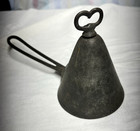 Antique #5 CLAD'S DISHER Ice Cream Scoop with  Metal Heart Shaped Turn Key — photo 1