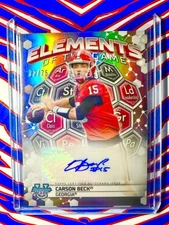 2023 Bowman University Best CARSON BECK Elements Of The Game Auto /75 Miami U
