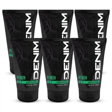 Denim Men Face Wash 100ml Charcoal Detox / Refresh Facial Cleanser Pack of 6