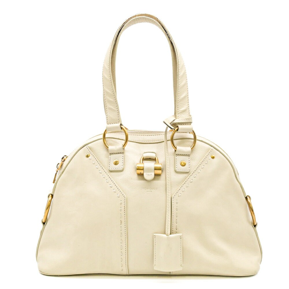 Y0727 Yves Saint Laurent YSL Sac M borsa bianca a tracolla borsa da donna