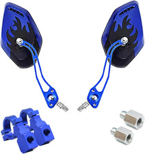 Adjustable Bike Mirrors - Handlebar Rearview Mirror for Electric Bike Blue