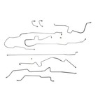 1996-06 Jeep Wrangler TJ, LJ Non-ABS, Rear Drum Complete Brake Line Kit 10pc, SS