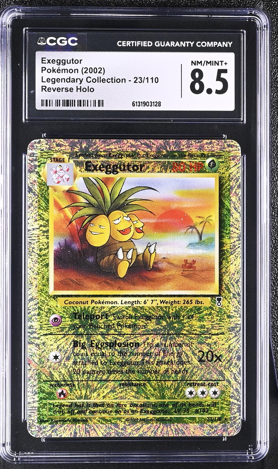 CGC 8.5 Exeggutor 23/110 Legendary (collection) Reverse Holo Pokemon Card