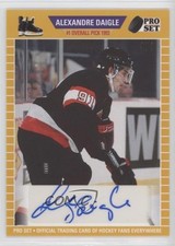 2020-21 Leaf Pro Set Memories Yellow Variations 3/3 Alexandre Daigle Auto xr1