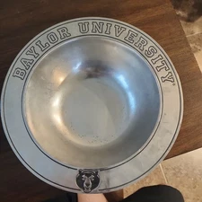 WILTON ARMETALE BAYLOR UNIVERSITY BEARS Large Centerpiece Bowl Chips Salad