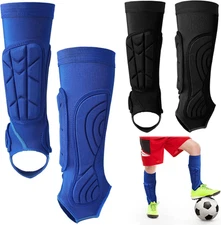 2 Pairs Soccer Shin Guards Kids, Football Ankle Protector Socks, Youth Shin Pads