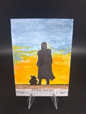 Star Wars Topps Masterwork Grogu & Mandalorian Sketch