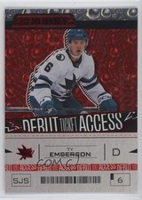 2023 Upper Deck Credentials Debut Ticket Access Red 159/349 Ty Emberson #120 w1s