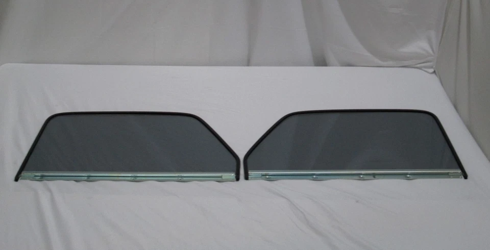Vidrio 1947-1950 Chevy GMC Pickup 2 piezas parabrisas montado puerta trasera sellos grises Foto 4 de 4