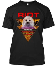 NWT Riot V Fire Down Under Tour 81-82 American Heavy Metal T-Shirt Size S-5XL