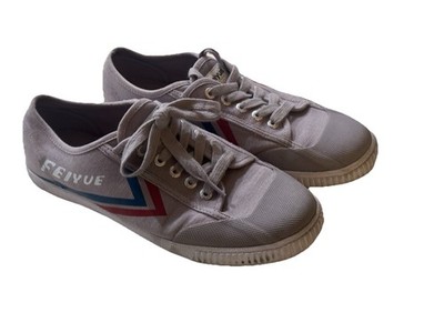 Feiyue Fe Lo 1920 Canvas Unisex Sneakers  Stripes Gray Size 9