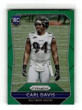 Carl Davis 2015 Panini Prizm #215 Rookie Baltimore Ravens Green Prizm RC