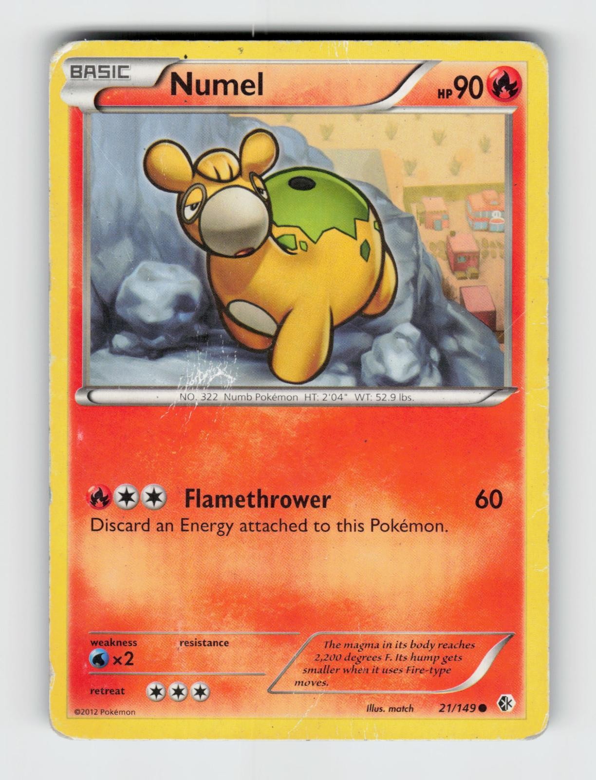 Numel 21/149 Common Boundaries Crossed Pokemon 2012 Heavily Played