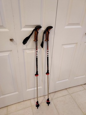 LEKI Adjustable Corklite Trekking Poles 100-135CM Speed Lock Cork Grip
