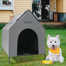 29" 2-in-1 Dog House for Medium Dogs, Elevted Dog House Outdoor/Indoor, Weath...