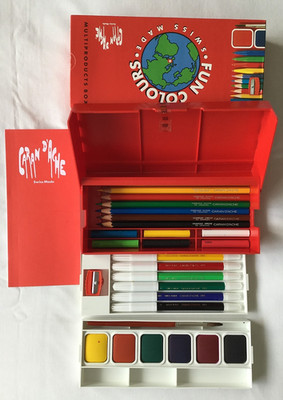 CARAN D'ACHE MULTICOLOUR ARTISTS BOX 27 ITEMS PENCILS FELT TIPS BRAND NEW SEALED