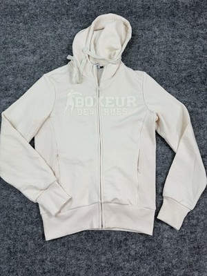 Boxeur Des Rues Hoodie Womens Small Beige Sweatshirt Full Zip Pro Fighter N325