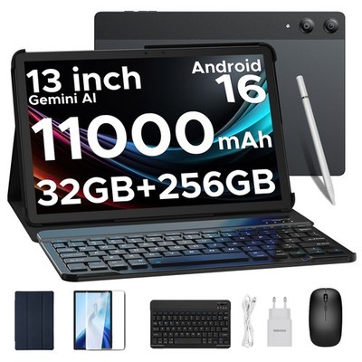 DOOGEE Tab E3 Pro Android 15 Tablet 13 Zoll 11000mAh 32GB+256GB Gemini AI 2025