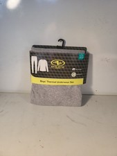 Boys Thermal Underwear Set Grey Size L 10-12 . New