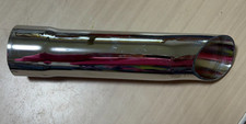 2 Chrome Angle Cut Exhaust Tip 2 Outlet 9 Long Weld On