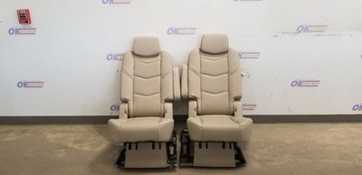 18 CADILLAC ESCALADE LUXURY REAR SECOND ROW SEAT SET PAIR SHALE LEATHER