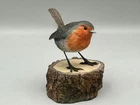 Arden Sculptures Christopher Holt Robin on Log Bird Figure