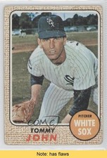 1968 Topps Tommy John #72 READ h3a